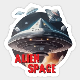 Alien Scary Space Sticker